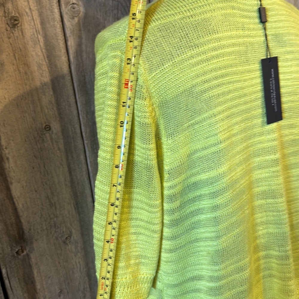 Bright Yellow Open-Front Sweater - Picture 6 of 11